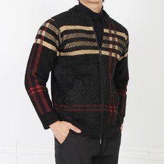 Mainflow 男款高爾夫BL格紋針織開襟衫