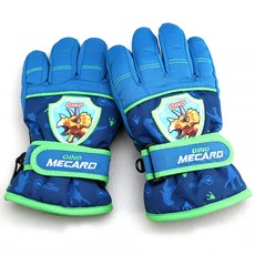 兒童款恐龍Mecard Kkongkkong腳印滑雪手套