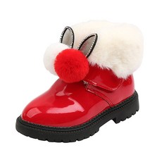 Luluchu 女童毛球毛絨靴