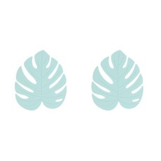 葉子造型矽膠隔熱墊 L號 2入, 薄荷