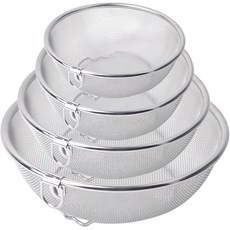 Kitchen Art 韓國製圓形不鏽鋼濾網籃4件組, 1組, 混色