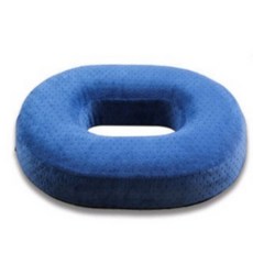 템플라이 도넛 메모리폼 쿠션 방석, 블루, 1개