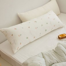 shez Home 純棉身體枕 一字型 含棉, 親愛的象牙