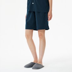 JAJU 男女通用條紋五分睡褲