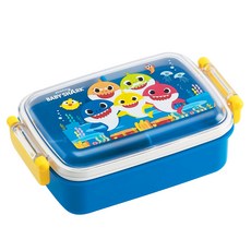 Skater 銀離子分格方形便當盒, BABY SHARK 鯊魚寶寶, 450ml, 1個