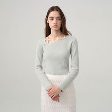 on&on 女款綁帶細節方領套頭針織衫 NEK4SP244