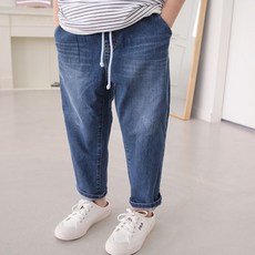 sonyun market 兒童峇里抽繩牛仔褲