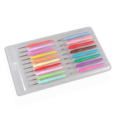 矽膠毛線鉤針 18入組, 1套