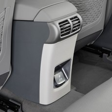 MAYTON NEXO 防刮原廠色皮革第二排中控台後蓋 SC, 現代 NEXO, 暖灰色