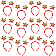 Stupid 聖誕星星髮箍, 紅色, 12個