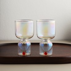 EPLESTORY 極光響鈴燒酒杯 紅色, 2個