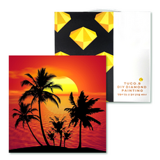 TUCO.B 藝術寶石十字繡 DIY 套組 25 x 25 cm, 孤島的夕陽(D25-34), 1套
