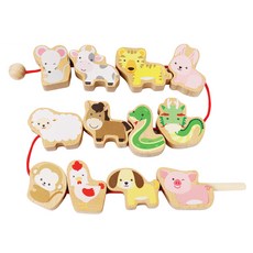 穿線Todo Libro實木的12生肖, 1個