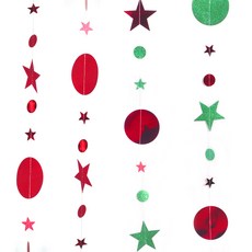 PARTYSHOW 月亮與星星掛旗 2件組, 紅色, 綠紅色, 2套