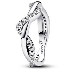 Pandora 女款閃耀交織波浪戒指 193098C01