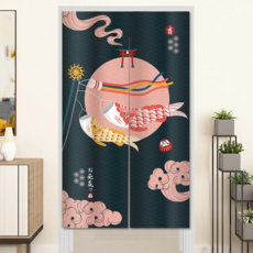 BonBon naturel 加厚穿桿式長門簾, 鯉魚躍龍門