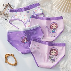 IBboom 女童用漂亮少女三角內褲4件組 C89