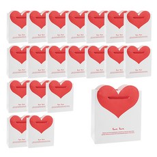 ABM 紅色愛心購物袋 小 20入, 混合色