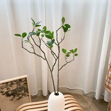 Japonica 迷你茄子人造花, 2個, 綠色