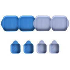 디유 전자레인지용 큐티 나눔접시 세트, 1세트, 네이비플레이트(2P) + 네이비소스볼(2P) + 그레이플레이트(2P) + 그레이소스볼(2P), 네이비 + 그레이