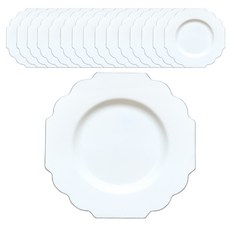 派對 露營 野餐 塑膠 皇家銀盤 22cm, 16個, 1入