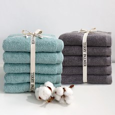 [Terry Palmer] 飯店毛巾 200g 30支精梳棉 2色組合 開心果綠 + 岩石灰 10入, 1組, 開心果色+石灰色