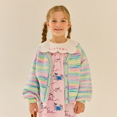 LIEBELLO 女童彩虹柔軟開襟衫