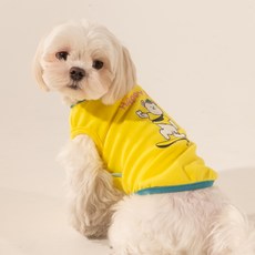 올치 강아지 해피베어 티셔츠 TS6690, 옐로우, 1개