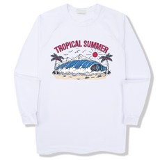 ILLUSO 熱帶夏日寬鬆版防曬長袖T恤