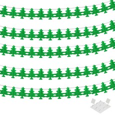 PARTYSHOW 聖誕樹掛飾彩帶 5p + 固定夾 10p, 單一顏色