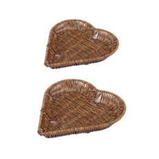 Market Gamsung廚房多功能收納籃 心形 2件組, 單色