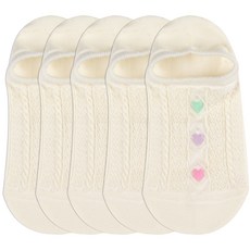 박군 여성용 레일라 덧신 양말 5켤레 세트