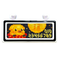 Blingbling 雙色車牌停車寶石十字繡 DIY套組, 福氣豬 + 白色黑色, 1套