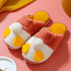 Best Yutong 可愛小鴨天鵝絨毛絨居家拖鞋, 紅色, 235