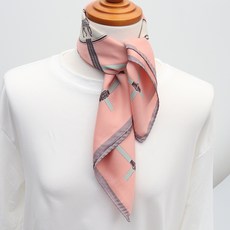 딥톡 패턴 배색 미니 스카프 DT0575