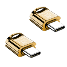 Starium Type-C Micro SD 讀卡機, 2個, 22mm, 金色