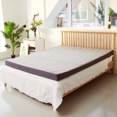 잠스쿨 폭탄 양면 매트리스 바닥형 12cm, 연그레이