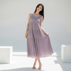 Paperments Ellen 縮褶百褶無袖長版洋裝 14707