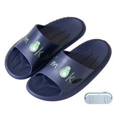 Pamera T128 粉彩浴室拖鞋 海軍藍 + 拖鞋架 藍色組合, 1個