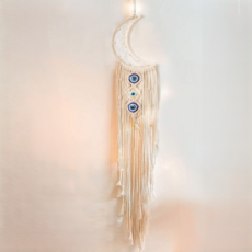 힘룸 인테리어 마크라메 벽장식 화이트 문라이트 빅아이즈 B타입, 혼합색상