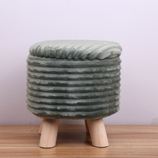 애비뉴굿즈 수납스툴 쿠션의자 280 x 280 x 300 mm, 짙은녹색, 1개