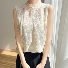 Awesomeful 女款Seremis刺繡蕾絲無袖上衣 A26SPS120303