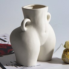 선빛 바디 실루엣 화병, 매트화이트