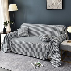 Liferoom 獵犬格紋沙發套毯子毯子, 黑色的
