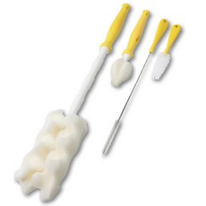 babybear 奶瓶刷+奶嘴刷+吸管刷+多功能刷, 黃色, 1組