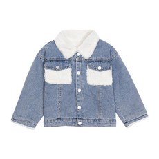 女童款Monday牛仔絨毛夾克 CCV72GJK95
