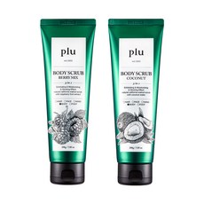 plu Original Body Scrub Berry Mix 200g + Coconut 200g 套組, 1套
