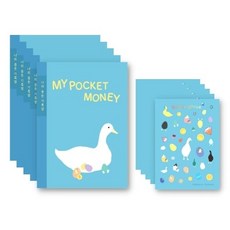 KIDSBINDER 小學零用錢記錄本 + 貼紙 B5, 5個, 混合顏色