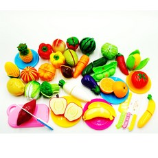 雙龍玩具 new 切切樂 扮家家酒遊戲 B型 水果蔬菜 38件組, FREE, 1個