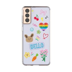 Asuka Korea 蠟筆塗鴉透明果凍硬殼手機殼